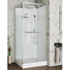 Душевая кабина Ceruttispa MiMi90T 90х90, Хром, Стекло