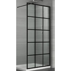 Душевой уголок Ceruttispa MUZA T100 100х195, Стекло прозрачное, Черный