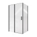 Душевой уголок Ceruttispa VICTORIA120B 120х90, Распашная, Стекло прозрачное, Прямоугольная, Черный