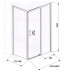 Душевой уголок Ceruttispa VITO110B-L 80х110, Раздвижная, Стекло прозрачное, Прямоугольная, Левая, Черный