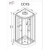 Душевой поддон DTO D D01SEL 100х100, Четверть круга, Хром, Акрил, Электрический, Стекло матовый