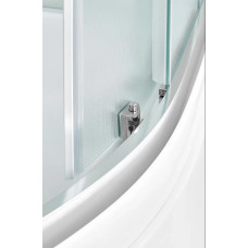 Душевой поддон DTO D0 D08 80х80, Четверть круга, Хром, Акрил, Стекло матовый