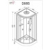 Душевой поддон DTO D D08SLED 80х80, Четверть круга, Хром, Акрил, Стекло матовый Душевой поддон DTO D D08SLED 80х80, Четверть круга, Хром, Акрил, Стекло матовый