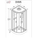 Душевой поддон DTO D D09SEL 90х90, Четверть круга, Хром, Акрил, Электрический, Стекло матовый
