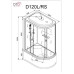 Душевой поддон DTO D D120SREL 120х80, Угловая, Хром, Акрил, Электрический, Стекло матовый