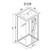 Душевой поддон DTO D1 D129S 120х90, Прямоугольная, Хром, Акрил, Стекло матовый
