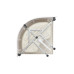 Душевой поддон DTO D D90SLED 90х90, Четверть круга, Хром, Акрил, Стекло матовый
