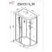 Душевая кабина DTO EM1511LNGM 110×80×208, низкий поддон 15 см, профиль хром, стекло матовое с узором 5 мм, левая, угловая, с гидромассажем Душевая кабина DTO EM1511LNGM 110×80×208, низкий поддон 15 см, профиль хром, стекло матовое с узором 5 мм, левая, угловая, с гидромассажем