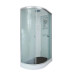Душевая кабина DTO EM1511R 110×80×220, низкий поддон 15 см, профиль хром, стекло матовое с узором 5 мм, правая, угловая