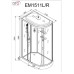 Душевая кабина DTO EM1511R 110×80×220, низкий поддон 15 см, профиль хром, стекло матовое с узором 5 мм, правая, угловая