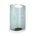 Душевая кабина DTO EM1511RN 110×80×208, низкий поддон 15 см, профиль хром, стекло матовое с узором 5 мм, правая, угловая, без крыши