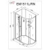 Душевая кабина DTO EM1511RNLED 110×80×208, низкий поддон 15 см, профиль хром, стекло матовое с узором 5 мм, правая, угловая, LED-подсветка Душевая кабина DTO EM1511RNLED 110×80×208, низкий поддон 15 см, профиль хром, стекло матовое с узором 5 мм, правая, угловая, LED-подсветка