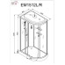 Душевая кабина DTO EM1512LGM+EL 120×80×220, низкий поддон 15 см, профиль хром, стекло матовое с узором 5 мм, левая, угловая, с гидромассажем, с электрикой Душевая кабина DTO EM1512LGM+EL 120×80×220, низкий поддон 15 см, профиль хром, стекло матовое с узором 5 мм, левая, угловая, с гидромассажем, с электрикой