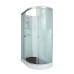 Душевая кабина DTO EM1512LN 120×80×208, низкий поддон 15 см, профиль хром, стекло матовое с узором 5 мм, левая, угловая, без крыши