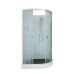 Душевая кабина DTO EM1512LN 120×80×208, низкий поддон 15 см, профиль хром, стекло матовое с узором 5 мм, левая, угловая, без крыши