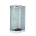 Душевая кабина DTO EM1512RGM+EL 120×80×220, низкий поддон 15 см, профиль хром, стекло матовое с узором 5 мм, правая, угловая, с гидромассажем, с электрикой Душевая кабина DTO EM1512RGM+EL 120×80×220, низкий поддон 15 см, профиль хром, стекло матовое с узором 5 мм, правая, угловая, с гидромассажем, с электрикой
