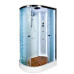 Душевая кабина DTO EM1512RLED+GM 120×80×220, низкий поддон 15 см, профиль хром, стекло матовое с узором 5 мм, правая, угловая, LED-подсветка, с гидромассажем Душевая кабина DTO EM1512RLED+GM 120×80×220, низкий поддон 15 см, профиль хром, стекло матовое с узором 5 мм, правая, угловая, LED-подсветка, с гидромассажем