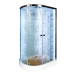 Душевая кабина DTO EM1512RLED 120×80×220, низкий поддон 15 см, профиль хром, стекло матовое с узором 5 мм, правая, угловая, LED-подсветка Душевая кабина DTO EM1512RLED 120×80×220, низкий поддон 15 см, профиль хром, стекло матовое с узором 5 мм, правая, угловая, LED-подсветка