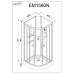 Душевая кабина DTO EM1580NLED+GM 80×80×208, низкий поддон 15 см, профиль хром, стекло матовое с узором 5 мм, четверть круга, LED-подсветка, с гидромассажем Душевая кабина DTO EM1580NLED+GM 80×80×208, низкий поддон 15 см, профиль хром, стекло матовое с узором 5 мм, четверть круга, LED-подсветка, с гидромассажем