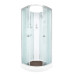 Душевая кабина DTO EM1590N 90×90×208, низкий поддон 15 см, профиль хром, стекло матовое с узором 5 мм, четверть круга, без крыши