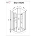 Душевая кабина DTO EM1590NLED+GM 90×90×208, низкий поддон 15 см, профиль хром, стекло матовое с узором 5 мм, четверть круга, LED-подсветка, с гидромассажем Душевая кабина DTO EM1590NLED+GM 90×90×208, низкий поддон 15 см, профиль хром, стекло матовое с узором 5 мм, четверть круга, LED-подсветка, с гидромассажем