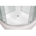 Душевая кабина DTO EM2710GM+EL 100×100×220, средний поддон 27 см, профиль хром, стекло матовое с узором 5 мм, четверть круга, с гидромассажем, с электрикой Душевая кабина DTO EM2710GM+EL 100×100×220, средний поддон 27 см, профиль хром, стекло матовое с узором 5 мм, четверть круга, с гидромассажем, с электрикой