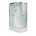 Душевая кабина DTO EM2712L 120×80×220, средний поддон 27 см, профиль хром, стекло матовое с узором 5 мм, левая, угловая