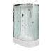 Душевая кабина DTO EM2712LGM+EL 120×80×220, средний поддон 27 см, профиль хром, стекло матовое с узором 5 мм, левая, угловая, с гидромассажем, с электрикой Душевая кабина DTO EM2712LGM+EL 120×80×220, средний поддон 27 см, профиль хром, стекло матовое с узором 5 мм, левая, угловая, с гидромассажем, с электрикой