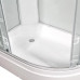Душевая кабина DTO EM2712LN 120×80×208, средний поддон 27 см, профиль хром, стекло матовое с узором 5 мм, левая, угловая, без крыши