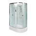 Душевая кабина DTO EM2712LN 120×80×208, средний поддон 27 см, профиль хром, стекло матовое с узором 5 мм, левая, угловая, без крыши
