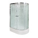 Душевая кабина DTO EM2712LN 120×80×208, средний поддон 27 см, профиль хром, стекло матовое с узором 5 мм, левая, угловая, без крыши