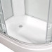 Душевая кабина DTO EM2712LN 120×80×208, средний поддон 27 см, профиль хром, стекло матовое с узором 5 мм, левая, угловая, без крыши