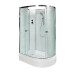 Душевая кабина DTO EM2712LN 120×80×208, средний поддон 27 см, профиль хром, стекло матовое с узором 5 мм, левая, угловая, без крыши
