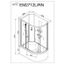 Душевая кабина DTO EM2712LNGM 120×80×208, средний поддон 27 см, профиль хром, стекло матовое с узором 5 мм, левая, угловая, с гидромассажем