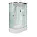 Душевая кабина DTO EM2712R 120×80×220, средний поддон 27 см, профиль хром, стекло матовое с узором 5 мм, правая, угловая