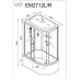Душевая кабина DTO EM2712REL 120×80×220, средний поддон 27 см, профиль хром, стекло матовое с узором 5 мм, правая, угловая, с электрикой Душевая кабина DTO EM2712REL 120×80×220, средний поддон 27 см, профиль хром, стекло матовое с узором 5 мм, правая, угловая, с электрикой