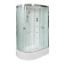 Душевая кабина DTO EM2712RGM+EL 120×80×220, средний поддон 27 см, профиль хром, стекло матовое с узором 5 мм, правая, угловая, с гидромассажем, с электрикой
