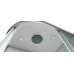 Душевая кабина DTO EM2712RGM 120×80×220, средний поддон 27 см, профиль хром, стекло матовое с узором 5 мм, правая, угловая, с гидромассажем