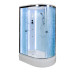 Душевая кабина DTO EM2712RLED+GM 120×80×220, средний поддон 27 см, профиль хром, стекло матовое с узором 5 мм, правая, угловая, LED-подсветка, с гидромассажем Душевая кабина DTO EM2712RLED+GM 120×80×220, средний поддон 27 см, профиль хром, стекло матовое с узором 5 мм, правая, угловая, LED-подсветка, с гидромассажем