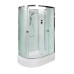 Душевая кабина DTO EM2712RN 120×80×208, средний поддон 27 см, профиль хром, стекло матовое с узором 5 мм, правая, угловая, без крыши