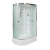 Душевая кабина DTO EM2712RNLED 120×80×208, средний поддон 27 см, профиль хром, стекло матовое с узором 5 мм, правая, угловая, LED-подсветка