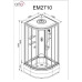 Душевая кабина DTO EM2780EL 80×80×220, средний поддон 27 см, профиль хром, стекло матовое с узором 5 мм, четверть круга, с электрикой Душевая кабина DTO EM2780EL 80×80×220, средний поддон 27 см, профиль хром, стекло матовое с узором 5 мм, четверть круга, с электрикой