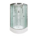 Душевая кабина DTO EM2780GM+EL 80×80×220, средний поддон 27 см, профиль хром, стекло матовое с узором 5 мм, четверть круга, с гидромассажем, с электрикой Душевая кабина DTO EM2780GM+EL 80×80×220, средний поддон 27 см, профиль хром, стекло матовое с узором 5 мм, четверть круга, с гидромассажем, с электрикой