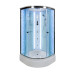 Душевая кабина DTO EM2780LED+GM 80×80×220, средний поддон 27 см, профиль хром, стекло матовое с узором 5 мм, четверть круга, LED-подсветка, с гидромассажем Душевая кабина DTO EM2780LED+GM 80×80×220, средний поддон 27 см, профиль хром, стекло матовое с узором 5 мм, четверть круга, LED-подсветка, с гидромассажем