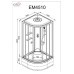 Душевая кабина DTO EM4510EL 100×100×220, высокий поддон 50 см, профиль хром, стекло матовое с узором 5 мм, четверть круга, с электрикой Душевая кабина DTO EM4510EL 100×100×220, высокий поддон 50 см, профиль хром, стекло матовое с узором 5 мм, четверть круга, с электрикой