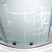 Душевая кабина DTO EM4510LED+GM 100×100×220, высокий поддон 50 см, профиль хром, стекло матовое с узором 5 мм, четверть круга, LED-подсветка, с гидромассажем