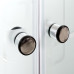 Душевая кабина DTO EM4510LED 100×100×220, высокий поддон 50 см, профиль хром, стекло матовое с узором 5 мм, четверть круга, LED-подсветка