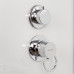 Душевая кабина DTO EM4510LED 100×100×220, высокий поддон 50 см, профиль хром, стекло матовое с узором 5 мм, четверть круга, LED-подсветка