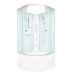 Душевая кабина DTO EM4510NGM 100×100×208, высокий поддон 50 см, профиль хром, стекло матовое с узором 5 мм, четверть круга, с гидромассажем