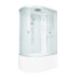 Душевая кабина DTO EM4511L 110×80×220, высокий поддон 50 см, профиль хром, стекло матовое с узором 5 мм, левая, угловая